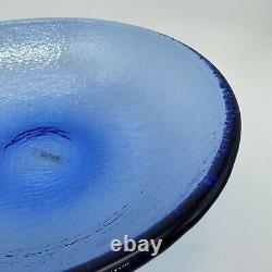 Fire & Light Recycled Glass 11 Serving Bowl Cobalt Blue Plaza Design Label
