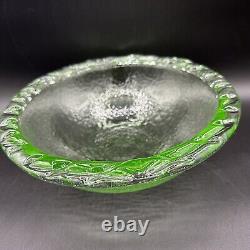 Fire and Light 9 Recycled Art Glass Bowl Celery Green Seagrass