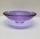 Fire and Light Art Glass Lavender Neodymium 10 3/4 Wide Lipped Bowl