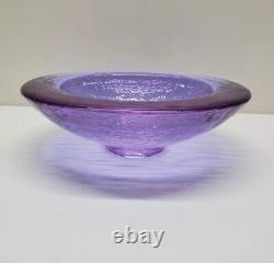 Fire and Light Art Glass Lavender Neodymium 10 3/4 Wide Lipped Bowl