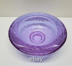 Fire and Light Art Glass Lavender Neodymium 10 3/4 Wide Lipped Bowl