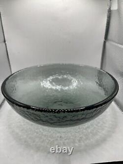 Fire and Light Recycled Glass 8 Medium Bowl Twilight Grey Black