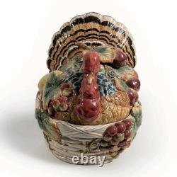 Fitz & Floyd Country Gourmet Turkey Vegetable Bowl Tureen Thanksgiving Retired