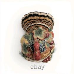 Fitz & Floyd Country Gourmet Turkey Vegetable Bowl Tureen Thanksgiving Retired