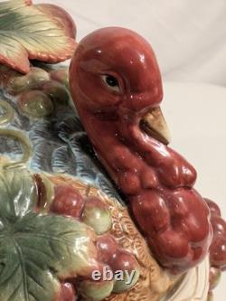 Fitz & Floyd Country Gourmet Turkey Vegetable Bowl Tureen Thanksgiving Retired