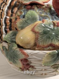 Fitz & Floyd Country Gourmet Turkey Vegetable Bowl Tureen Thanksgiving Retired