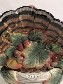 Fitz & Floyd Country Gourmet Turkey Vegetable Bowl Tureen Thanksgiving Retired