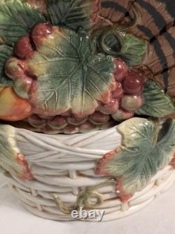 Fitz & Floyd Country Gourmet Turkey Vegetable Bowl Tureen Thanksgiving Retired