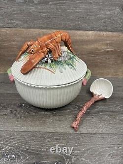 Fitz & Floyd Fish Market Lobster Soup Tureen 3.5 Qt Bowl With Ladle