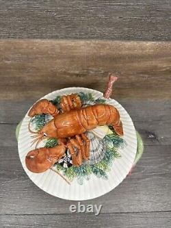 Fitz & Floyd Fish Market Lobster Soup Tureen 3.5 Qt Bowl With Ladle