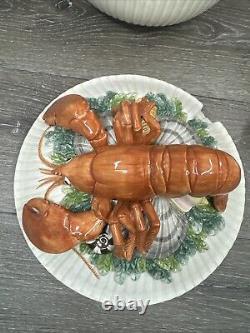 Fitz & Floyd Fish Market Lobster Soup Tureen 3.5 Qt Bowl With Ladle