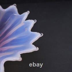 Fostoria Heirloom Bowl Large Pink Opalescent Depression Glass Epergne with Vase