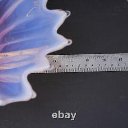 Fostoria Heirloom Bowl Large Pink Opalescent Depression Glass Epergne with Vase