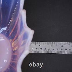 Fostoria Heirloom Bowl Large Pink Opalescent Depression Glass Epergne with Vase