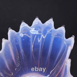 Fostoria Heirloom Bowl Large Pink Opalescent Depression Glass Epergne with Vase