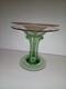 Fostoria RARE #2433 George Sakier Green Uranium 3 Column Compote Crystal Stem