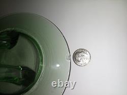 Fostoria RARE #2433 George Sakier Green Uranium 3 Column Compote Crystal Stem