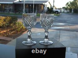 Four Matching Pattern AMERICAN BRILLIANT ABP CUT GLASS Stemware Cordials MINT