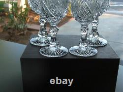 Four Matching Pattern AMERICAN BRILLIANT ABP CUT GLASS Stemware Cordials MINT