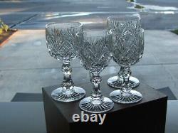 Four Matching Pattern AMERICAN BRILLIANT ABP CUT GLASS Stemware Cordials MINT