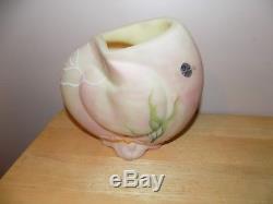 Frank Fenton Burmese Memorial Seashell Nautilus Vase #1259 / 1950 Designer Stacy