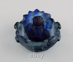 GABRIEL ARGY-ROUSSEAU (1885-1963), France. Small bowl in blue art glass