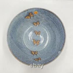 GORGEOUS GLAZED BUTTERFLY 10 BOWL POTTERY ART, CIRAH by GENE PHILLIPS, OREGON
