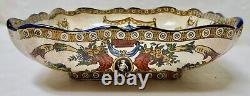 Gien French Faience Serving Bowl 9.25 Near Excellent Antique Condition