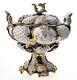 Ginori Doccia Lidded Fruit Bowl Cherubs White Gold Rococo 1736 Late 19th Century