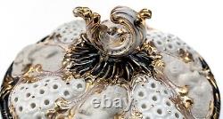 Ginori Doccia Lidded Fruit Bowl Cherubs White Gold Rococo 1736 Late 19th Century