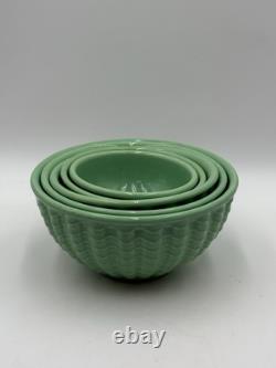 Gladding McBean Cocinero Bowl Set#5 To #9 Apple Green 5 Bowl Set Vintage