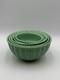 Gladding McBean Cocinero Bowl Set#5 To #9 Apple Green 5 Bowl Set Vintage