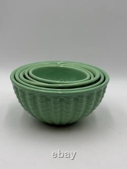 Gladding McBean Cocinero Bowl Set#5 To #9 Apple Green 5 Bowl Set Vintage