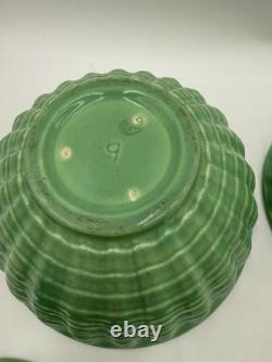 Gladding McBean Cocinero Bowl Set#5 To #9 Apple Green 5 Bowl Set Vintage