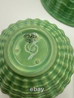 Gladding McBean Cocinero Bowl Set#5 To #9 Apple Green 5 Bowl Set Vintage