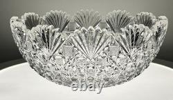 Gorgeous American Brilliant Cut Glass Bowl Similar To Dorflinger Royal Pattern