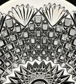 Gorgeous American Brilliant Cut Glass Bowl Similar To Dorflinger Royal Pattern