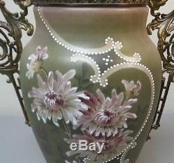 Gorgeous C. F. Monroe Nakara Wave Crest Ormolu Decorated 12.25 Vase