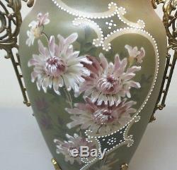 Gorgeous C. F. Monroe Nakara Wave Crest Ormolu Decorated 12.25 Vase