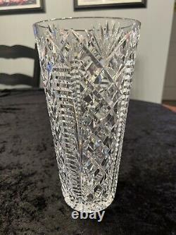 Gorgeous Waterford Crystal Pineapple and Diamond Vase Skyshell 10 Tall