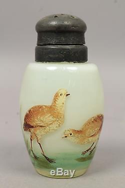 Group of 8 Antique 19c Mt Washington Art Glass Salt Pepper Shakers incl Vaseline