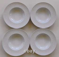 Guy Degrenne Boreal Satin Fine French Porcelain Rim Soup Bowls Set Of 4