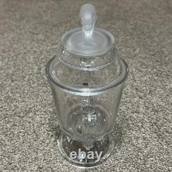 HTF EAPG Pattern Canton Glass JUMBO Covered Sugar Bowl c1884