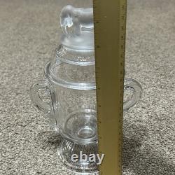 HTF EAPG Pattern Canton Glass JUMBO Covered Sugar Bowl c1884