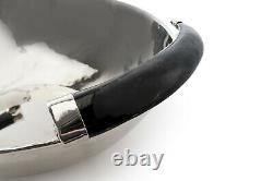 Handmade German Silver Bowl with Antler Handles
