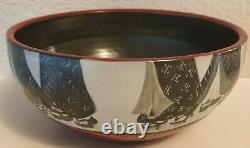 Handmade & Painted Decorative Bowl Ceramic by Sally Jaffee