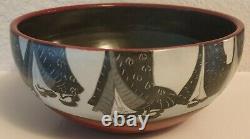 Handmade & Painted Decorative Bowl Ceramic by Sally Jaffee