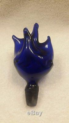 Hard to find signed Blenko #5912 Persian color glass decanter