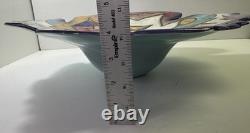Harris-Cies abstract art pottery bowl 16 Signed/1997