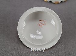 Haviland Limoges Schleiger 72 Pink Floral Blue & Double Gold Sugar Bowl